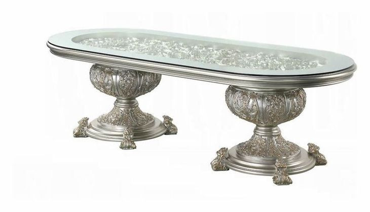 Sandoval Champagne 108" Oval Dining Table