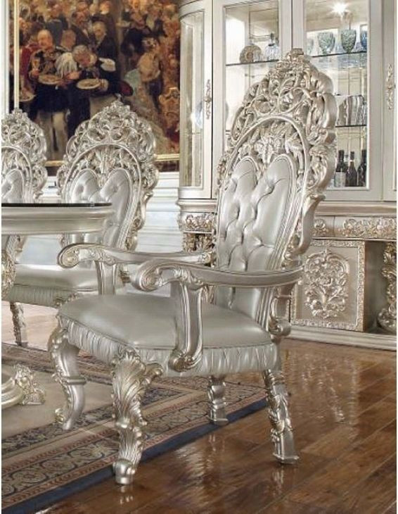 Sandoval Beige Upholstered Arm Chair Set of 2