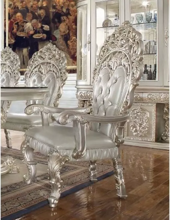 Sandoval Beige Upholstered Arm Chair Set of 2