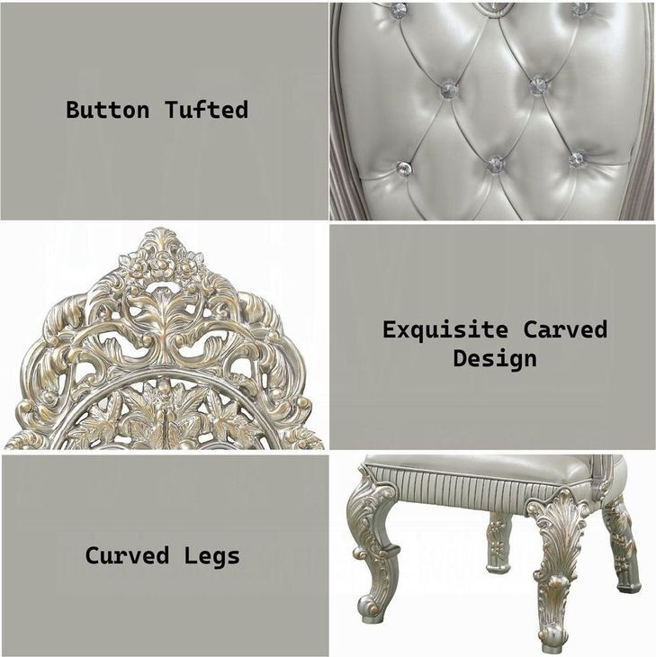 Sandoval Beige Upholstered Arm Chair Set of 2