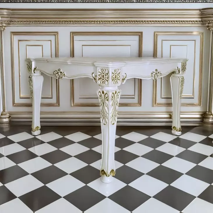 Vendome Antique Pearl 54" Square Counter Height Dining Table