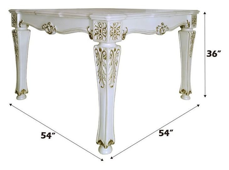 Vendome Antique Pearl 54" Square Counter Height Dining Table