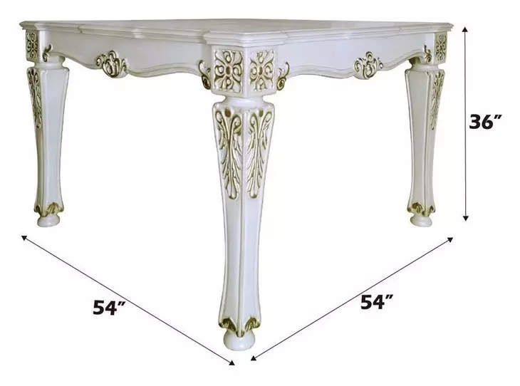Vendome Antique Pearl 54" Square Counter Height Dining Table