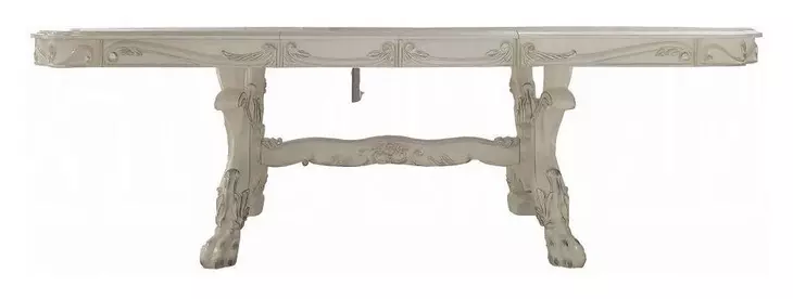 Dresden Bone White 136" Extendable Rectangular Dining Table