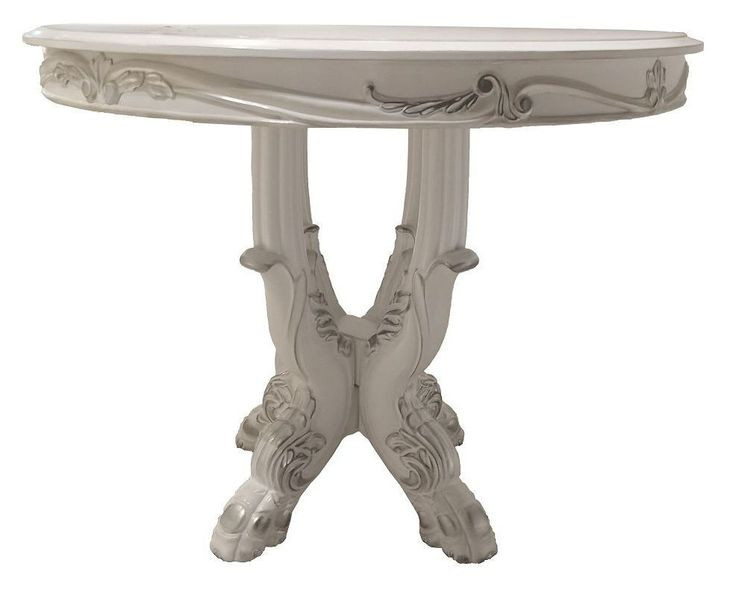 Dresden Bone White 48" Round Counter Height Dining Table