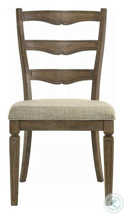 Parfield Fabric and Weathered Oak Side Chair Set of 2