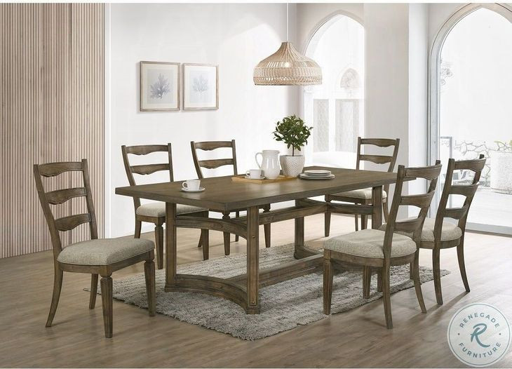 Parfield Fabric and Weathered Oak Side Chair Set of 2