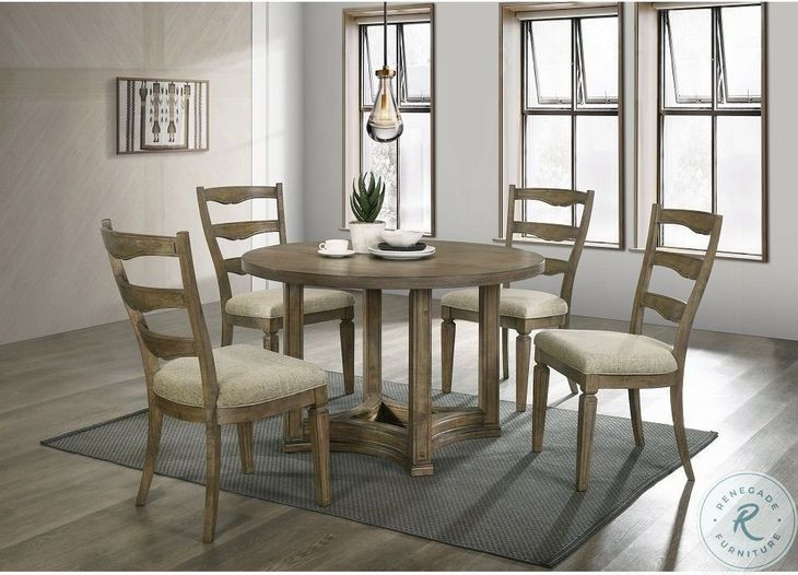 Parfield Weathered Oak 47" Round Dining Table