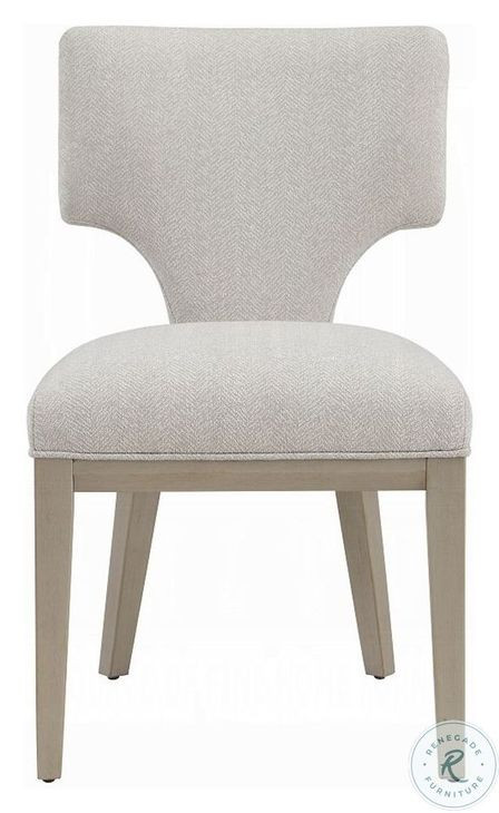 Kasa Linen and Champagne Side Chair Set of 2