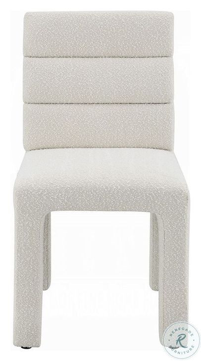Hettie Beige Boucle Side Chair Set of 2