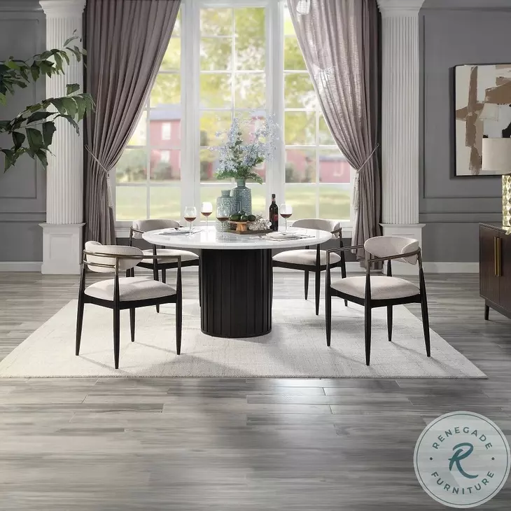 Jaramillo Gold and Rustic Espresso Rectangular Dining Room Set