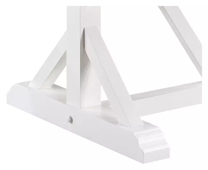 Hollyn Engineered Stone and White 78" Rectangular Stone Top Dining Table