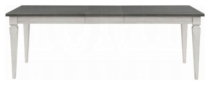 Katia Rustic Gray and Weathered White 90" Rectangular Dining Table