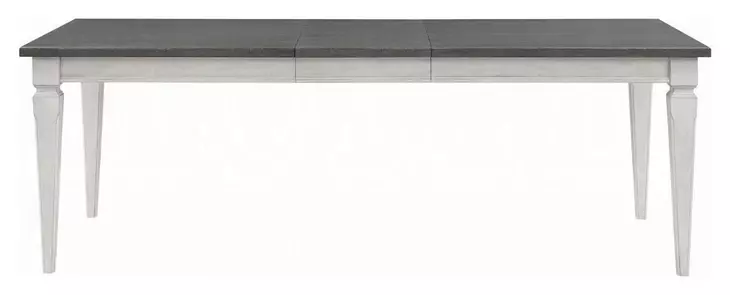 Katia Rustic Gray and Weathered White 90" Rectangular Dining Table