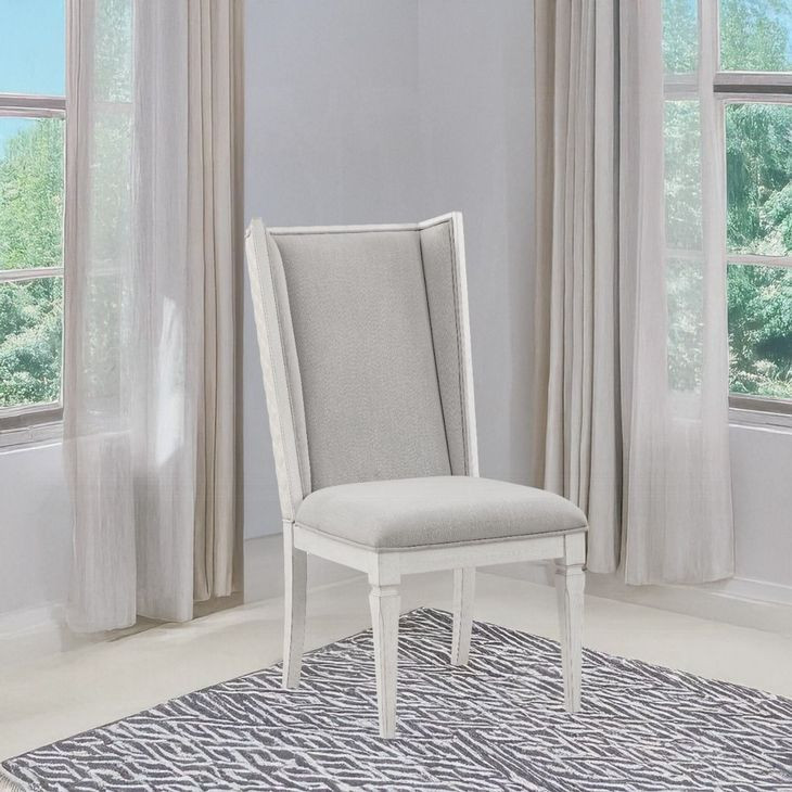 Katia Light Gray Upholstered Side Chair Set of 2
