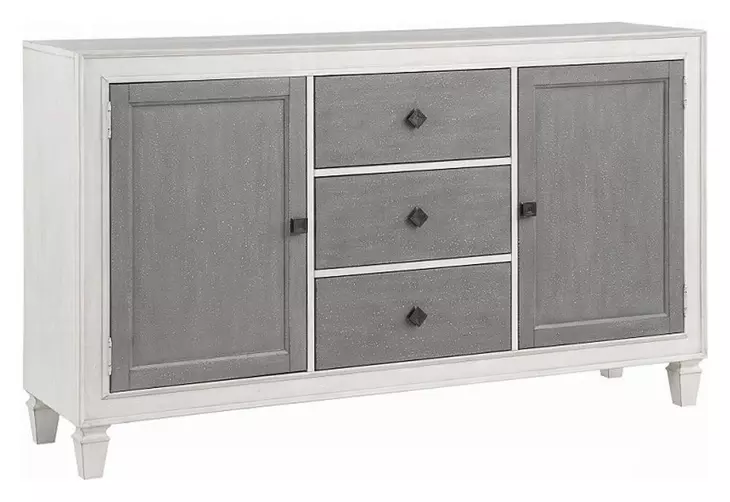 Katia Rustic Gray and Weathered White Dining Room Set