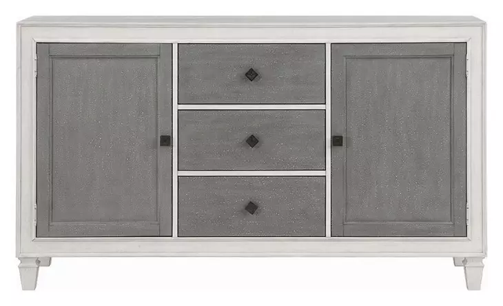 Katia Gray and Weathered White 2 Door Server