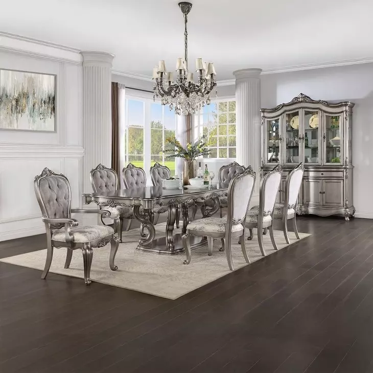 Ariadne Antique Platinum Dining Room Set