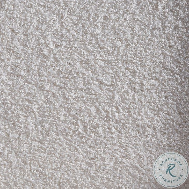 Ginny White Boucle and Brown Velvet Walnut Side Chair Set of 2