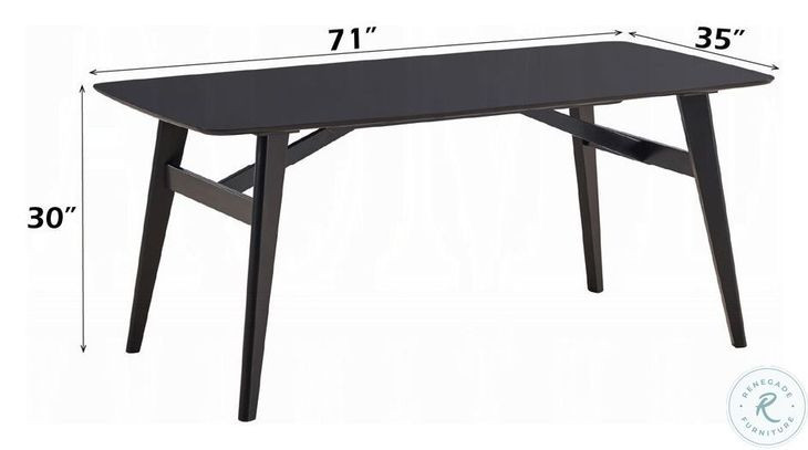 Eliora Black 71" Rectangular Dining Table