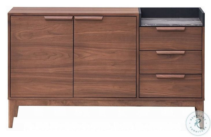 Bevis Engineered Stone and Walnut Server