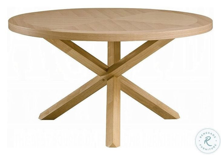 Kasem Oak 54" Round Dining Table