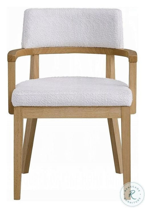 Kasem Gorge Fabric and Oak Arm Chair Set of 2