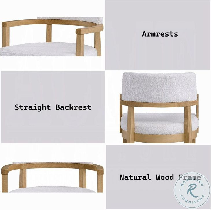 Kasem Gorge Fabric and Oak Arm Chair Set of 2