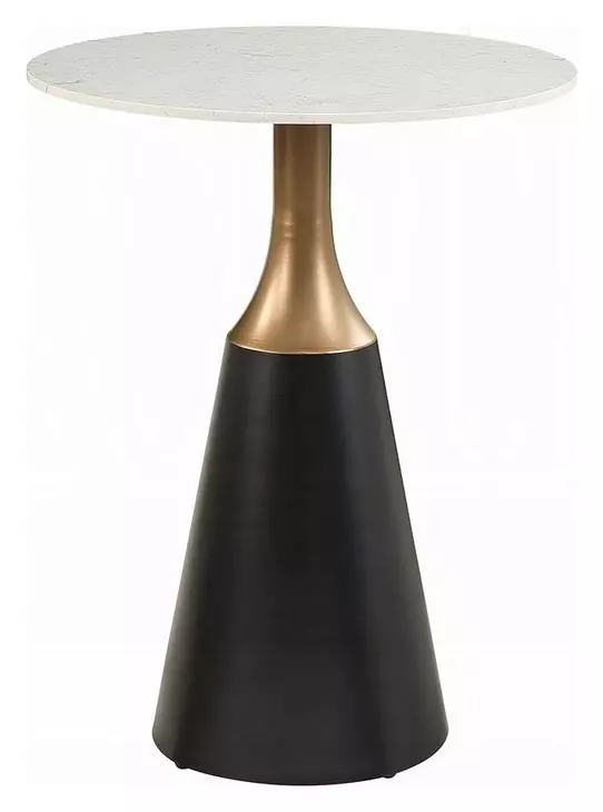Jaramillo White and Black 28" Round Marble Top Counter Height Table