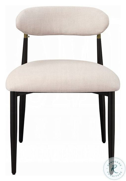 Jaramillo Beige Linen and Black Side Chair Set of 2