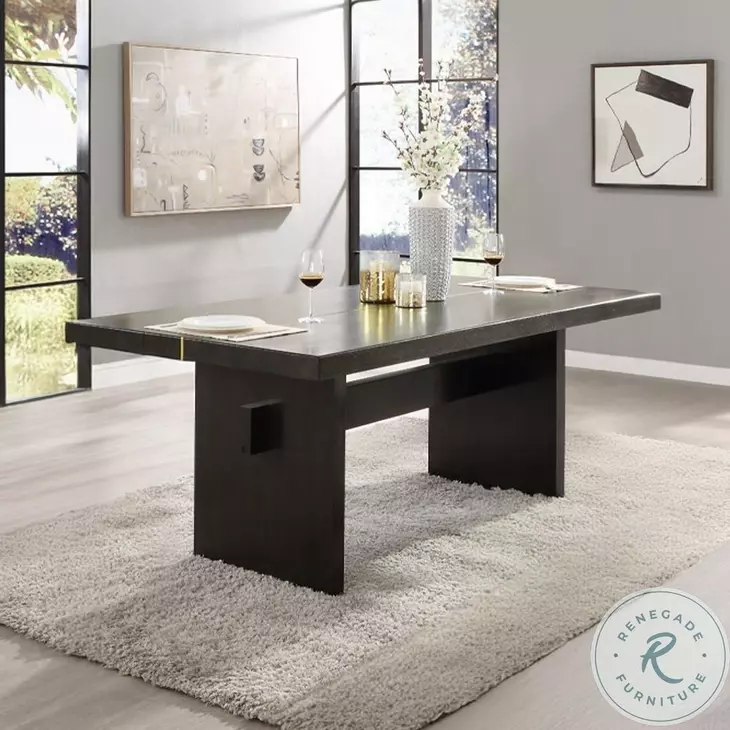 Jaramillo Gold and Rustic Espresso 80" Rectangular Dining Table