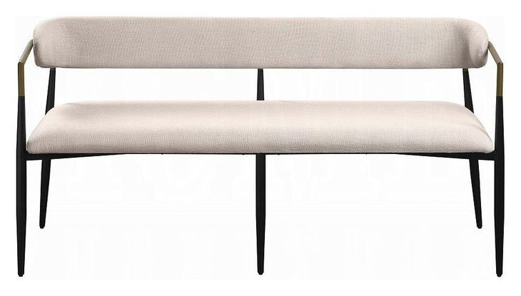 Jaramillo Beige Upholstered 62" Dining Bench