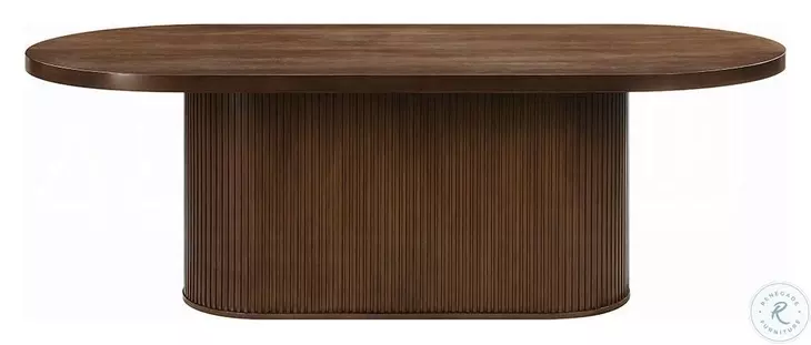 Gamarya Dark Oak 87" Oval Dining Table