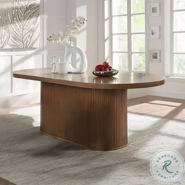 Gamarya Dark Oak 87" Oval Dining Table