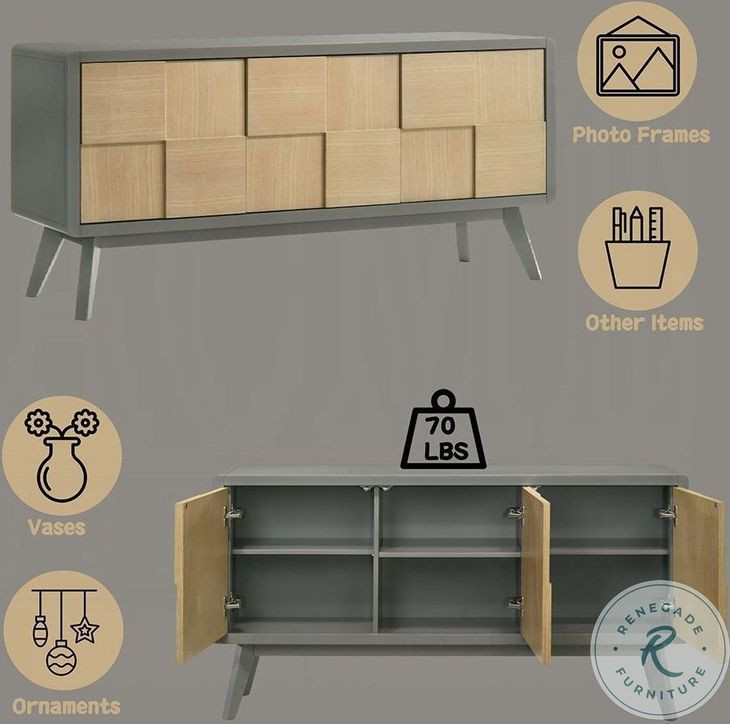 Blayde Light Gray and Natural Server