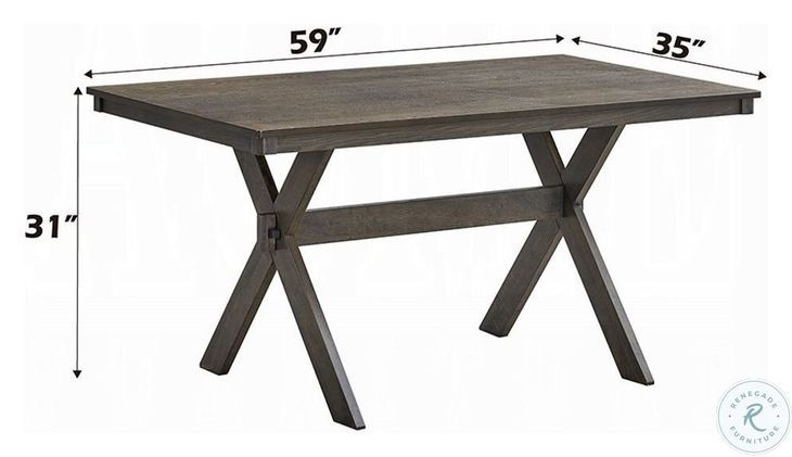 Marit Gray 59" Rectangular Dining Table