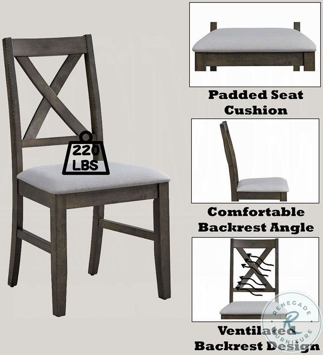 Marit Gray Side Chair Set of 2