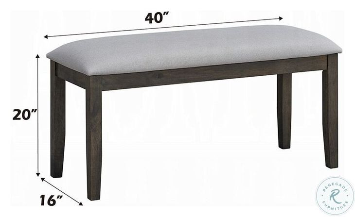 Marit Gray 40" Upholstered Bench