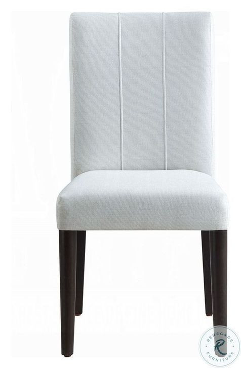 Carena Light Gray Fabric and White Walnut Side Chair Set of 2