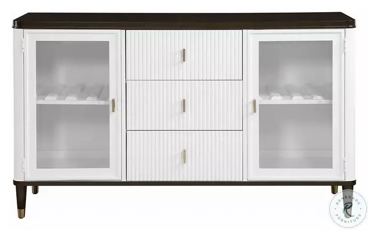 Carena White and Walnut Server