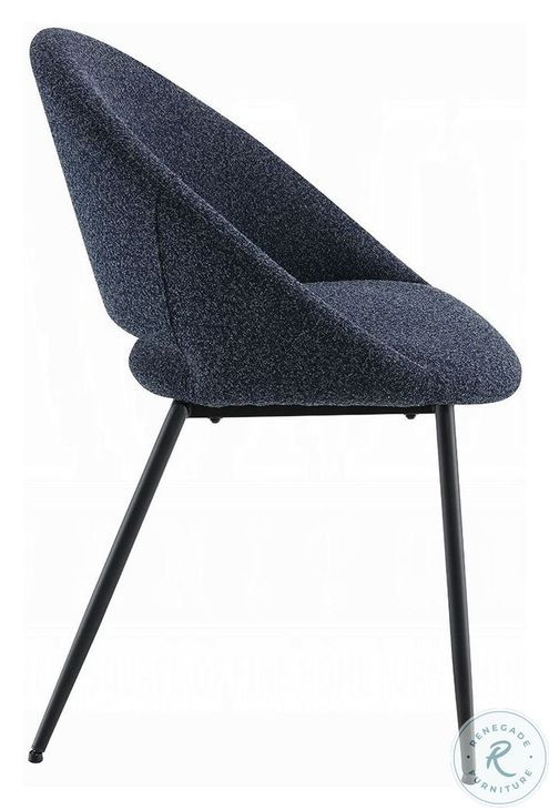 Klaus Crystal Tempered Glass Top and Black Rectangular Dining Room Set