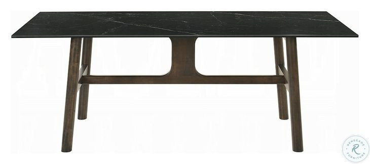 Destin Ceramic and Walnut 71" Rectangular Dining Table