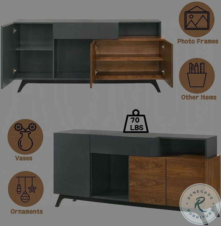 Destin Walnut Server