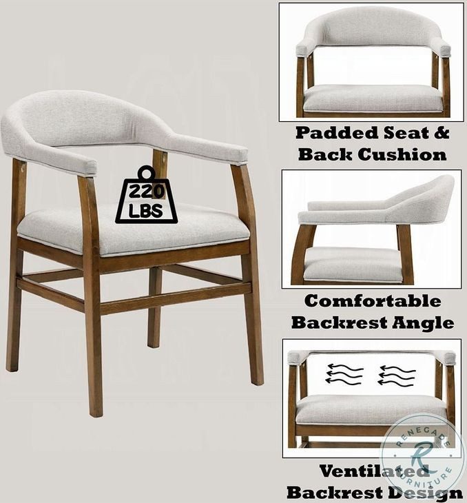 Darcy Dark Walnut Arm Chair Set of 2