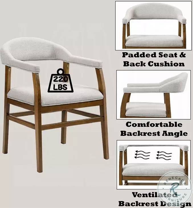 Darcy Dark Walnut Arm Chair Set of 2