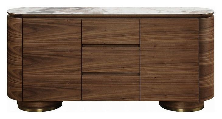 Willene White and Dark Oak 2 Door Ceramic Top Server