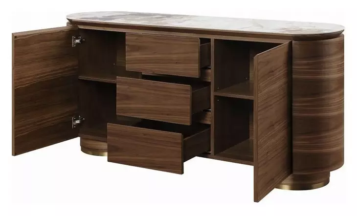 Willene White and Dark Oak 71" Rectangular Ceramic Top Dining Room Set