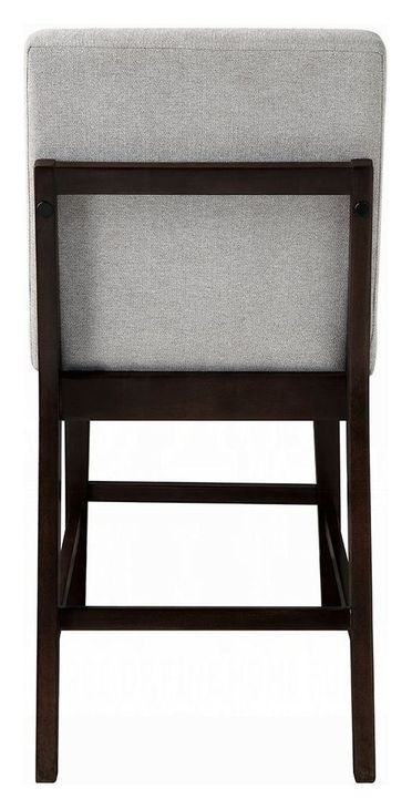 Edwyn White and Espresso Square Marble Top Counter Height Dining Room Set