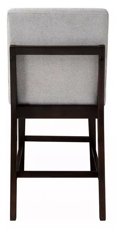 Edwyn White and Espresso Square Marble Top Counter Height Dining Room Set