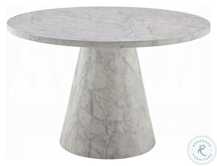 Kacey Engineered Stone 47" Round Dining Table